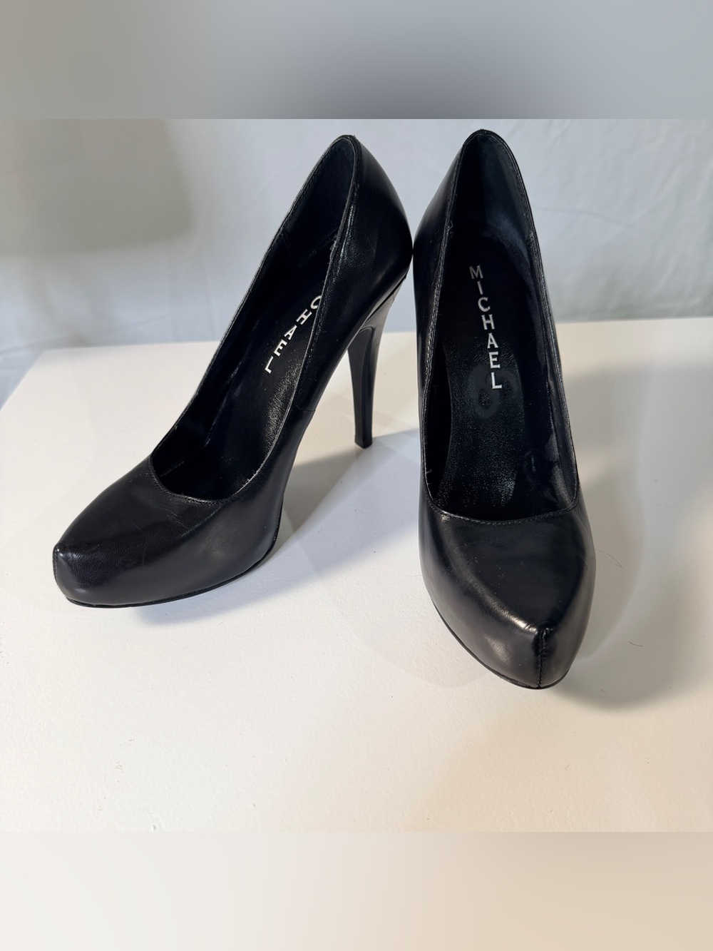 Michaels Black Leather Pointed-Toe Stiletto Heels, whimsygoth, dark witchy‎